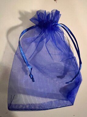 100 pc set - Royal Blue Organza Gift Sachet Bags NWT